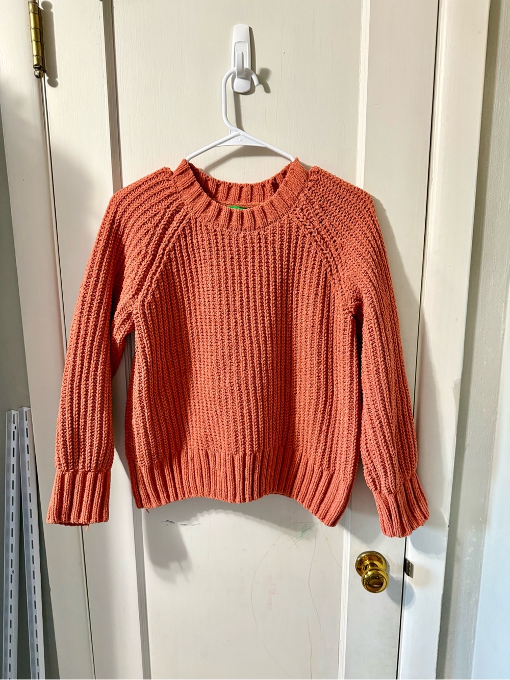 Dip Rust Orange Chunky Knit Crewneck Sweater Size Small